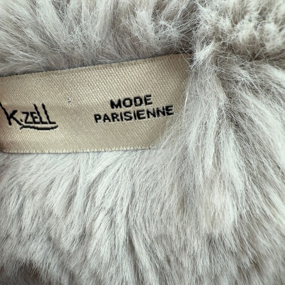 K Zell Mode‎ Statement Faux Fur Coat Jacket Women's Sz S Gray Luxury Teddy Bear - Picture 5 of 15